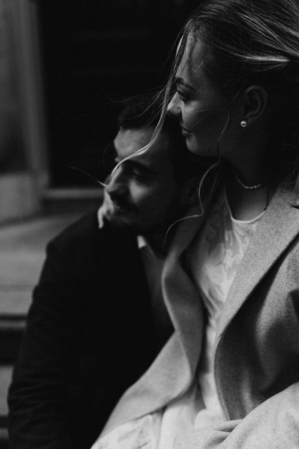 couple close up on their wedding day best intimate elopement wedding photographer noord holland